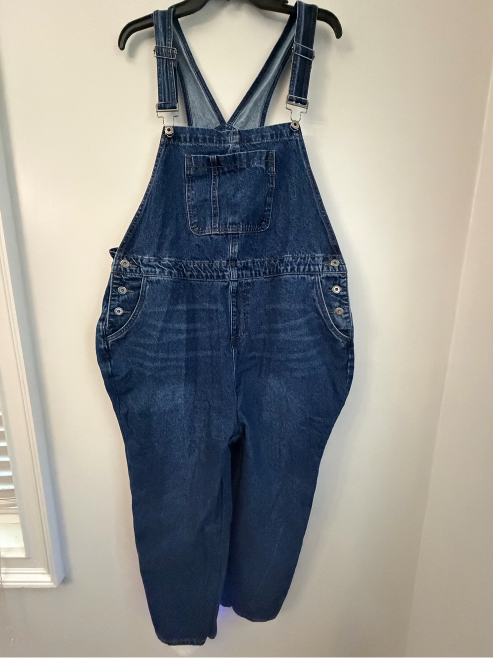 BloomChic Denim Overalls Wide Leg Blue  Size 16 Relaxed Fit